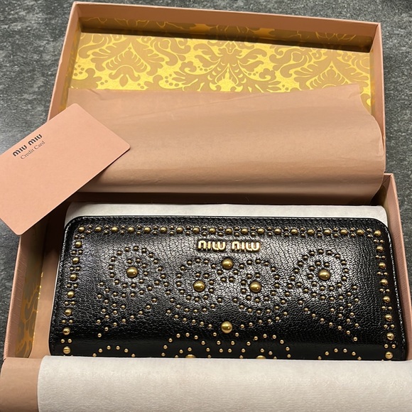 Miu Miu stub black wallet, NWT - Picture 5 of 9